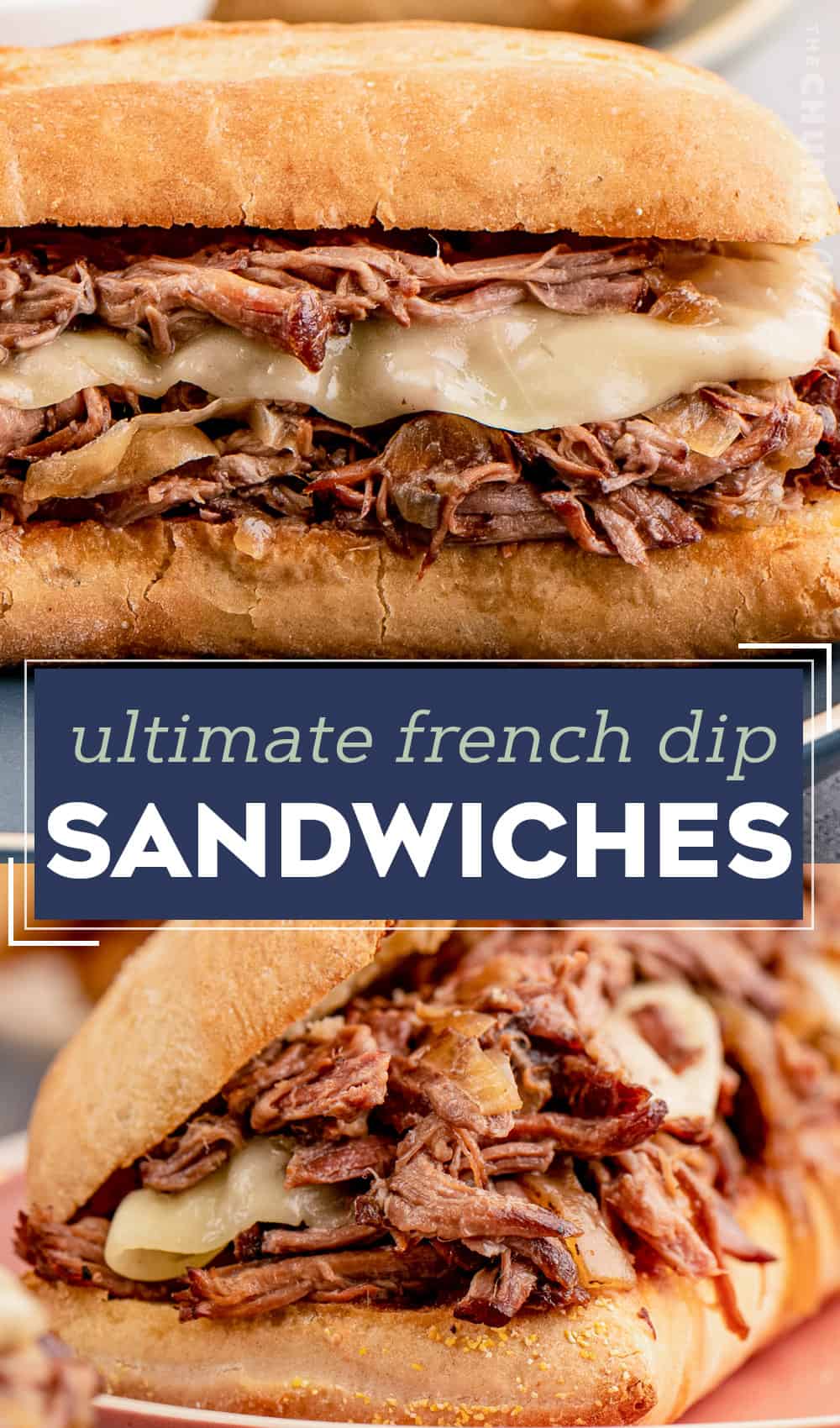 Slow Cooker French Dip Sandwiches - The Chunky Chef