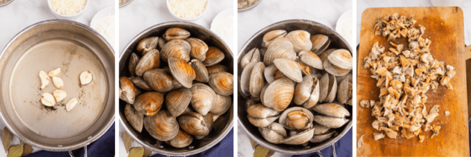 step by step photos of how to steam clams for clam chowder