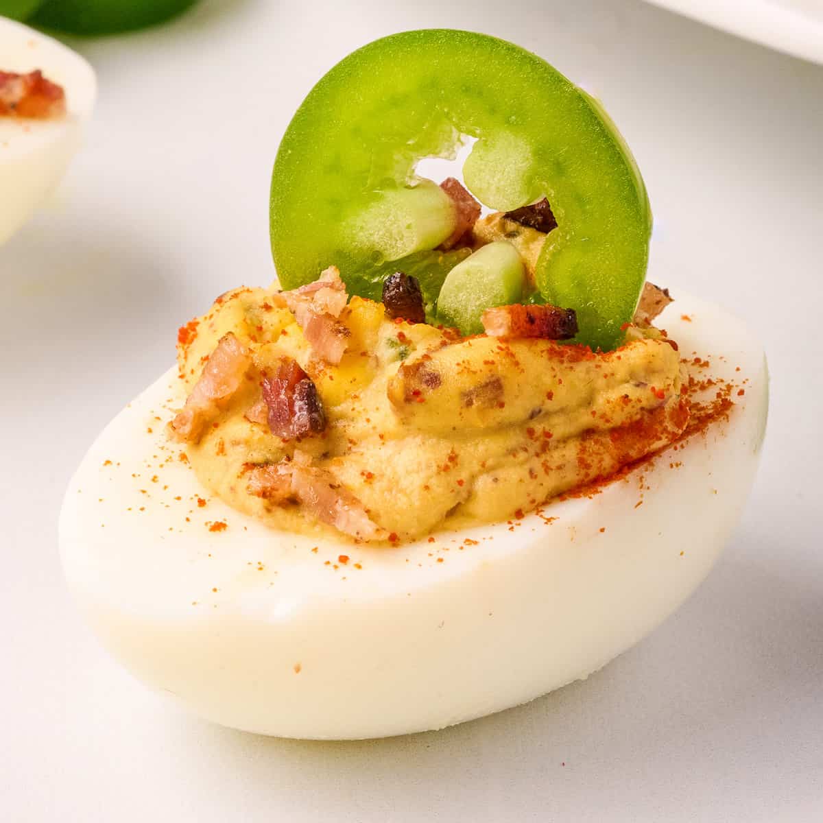 Smoky Deviled Eggs with Bacon - Taste And See