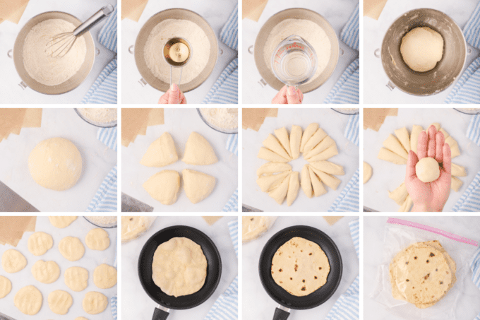 step by step photos of how to make flour tortillas from scratch