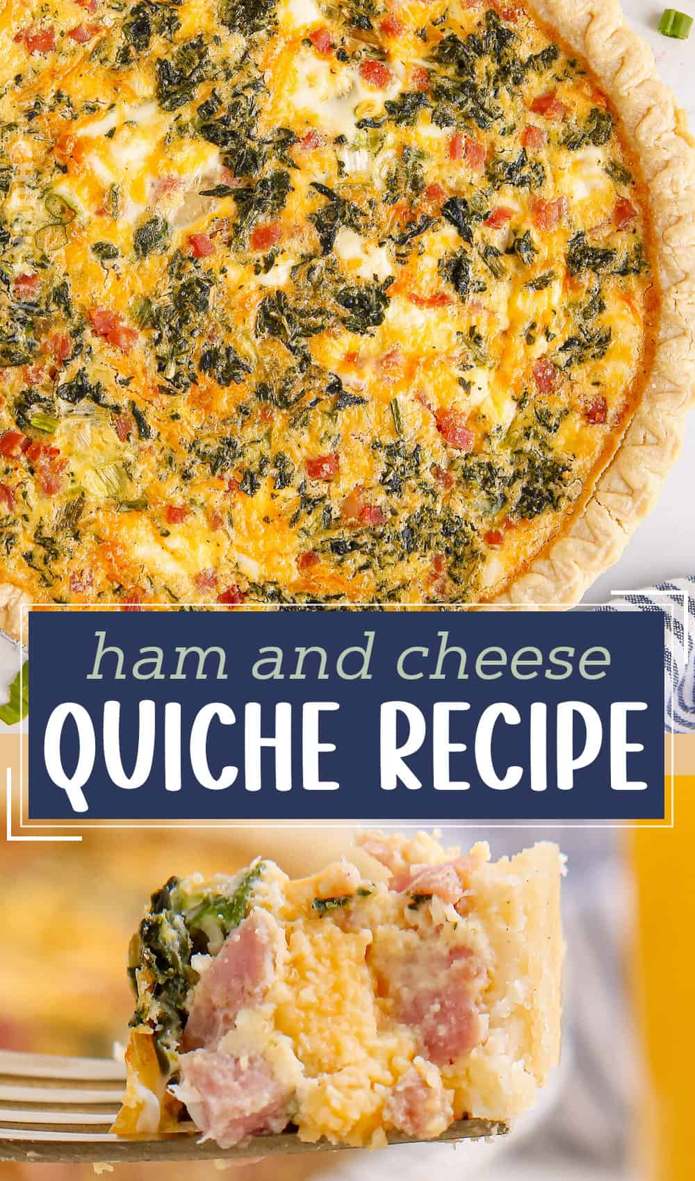 Ham and Cheese Quiche Recipe - The Chunky Chef