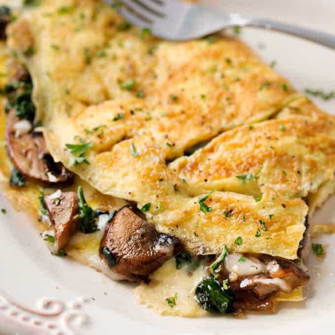 mushroom omelet