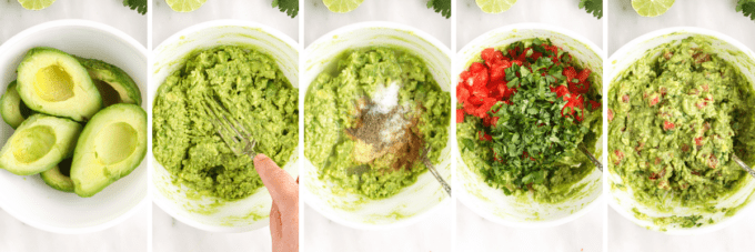 step by step photos of how to make guacamole