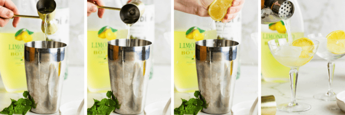 step by step how to make a limoncello cocktail