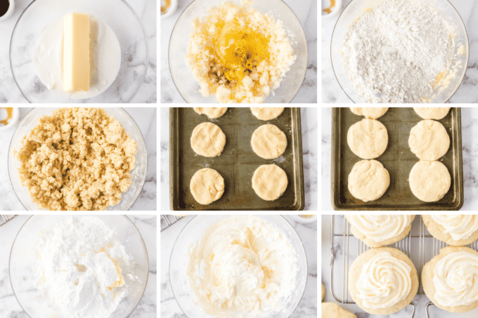 step by step photos of how to make lemon sugar cookies.