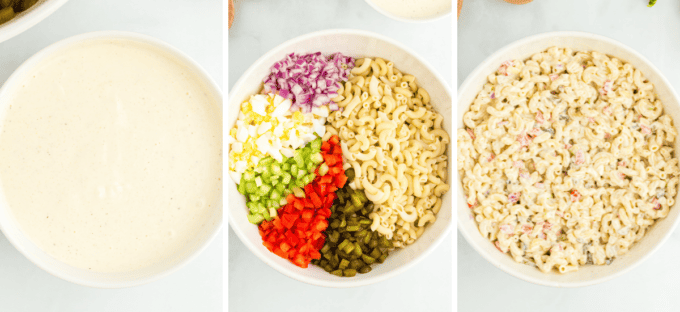 step by step photos of how to make macaroni salad