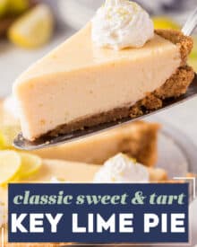 Key lime pie is the perfect blend of sweet and tart! Made with a cool and refreshing creamy key lime filling inside a buttery graham cracker crust, this dessert is incredibly easy and fun to make.