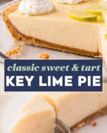 Key lime pie is the perfect blend of sweet and tart! Made with a cool and refreshing creamy key lime filling inside a buttery graham cracker crust, this dessert is incredibly easy and fun to make.