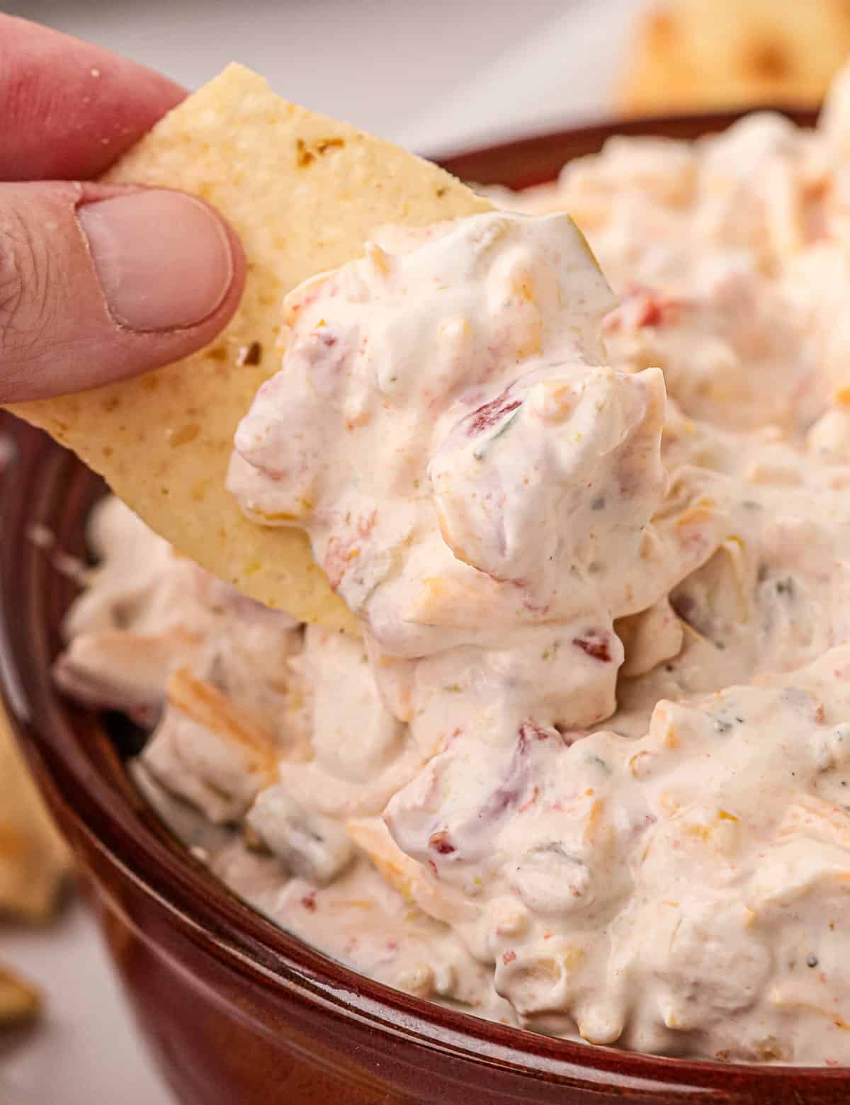 This creamy party-ready boat dip is a fun twist on the TikTok classic. You'll only need a handful of ingredients and no fancy tools, and you'll have a cool, creamy, and ultra-flavorful ranch dip that is perfect for any party, or for taking to the pool, lake, or beach!
