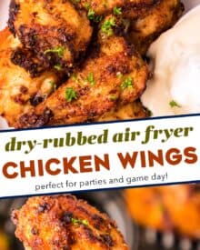 The best chicken wings are tender, juicy, and perfectly crispy! That's exactly what you get when you cook wings in an air fryer. This recipe uses a simple dry rub to add bold flavors, and a cooking method that yields some of the best wings you'll have!
