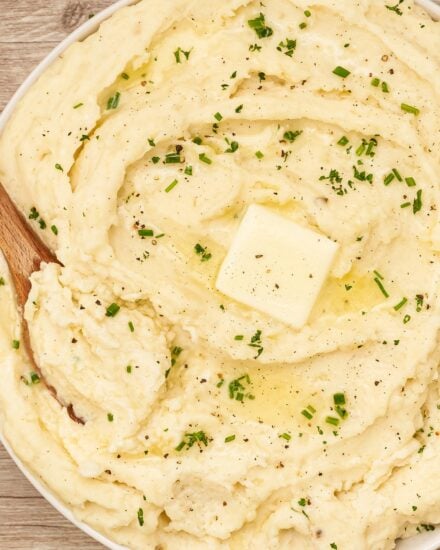 This recipe for cream cheese mashed potatoes is the only one you'll need!  So creamy, buttery, and rich... and they're great as a holiday side dish for Thanksgiving, or alongside a roast, steak, or juicy piece of chicken!