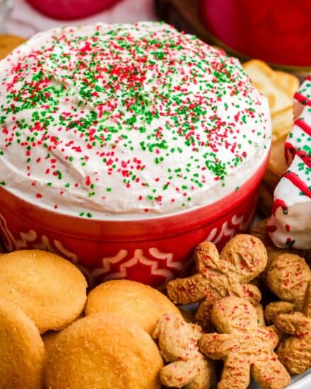 This simple 5 ingredient (plus optional garnishes) Christmas Tree Cake Dip is perfect for any holiday gathering or party. Made with delicious Little Debbie Christmas tree cakes, this dip doesn't require any chilling, and has two different versions so you can make the one you love most!