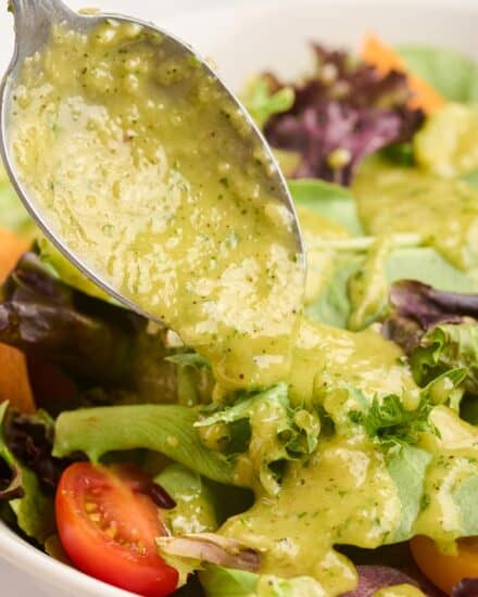 This vibrant and mouthwatering vinaigrette is made easily in a food processor or blender, and is the perfect blend of savory and sweet. Once you start making homemade salad dressings, you'll see how much better they taste and how easy they are to make!