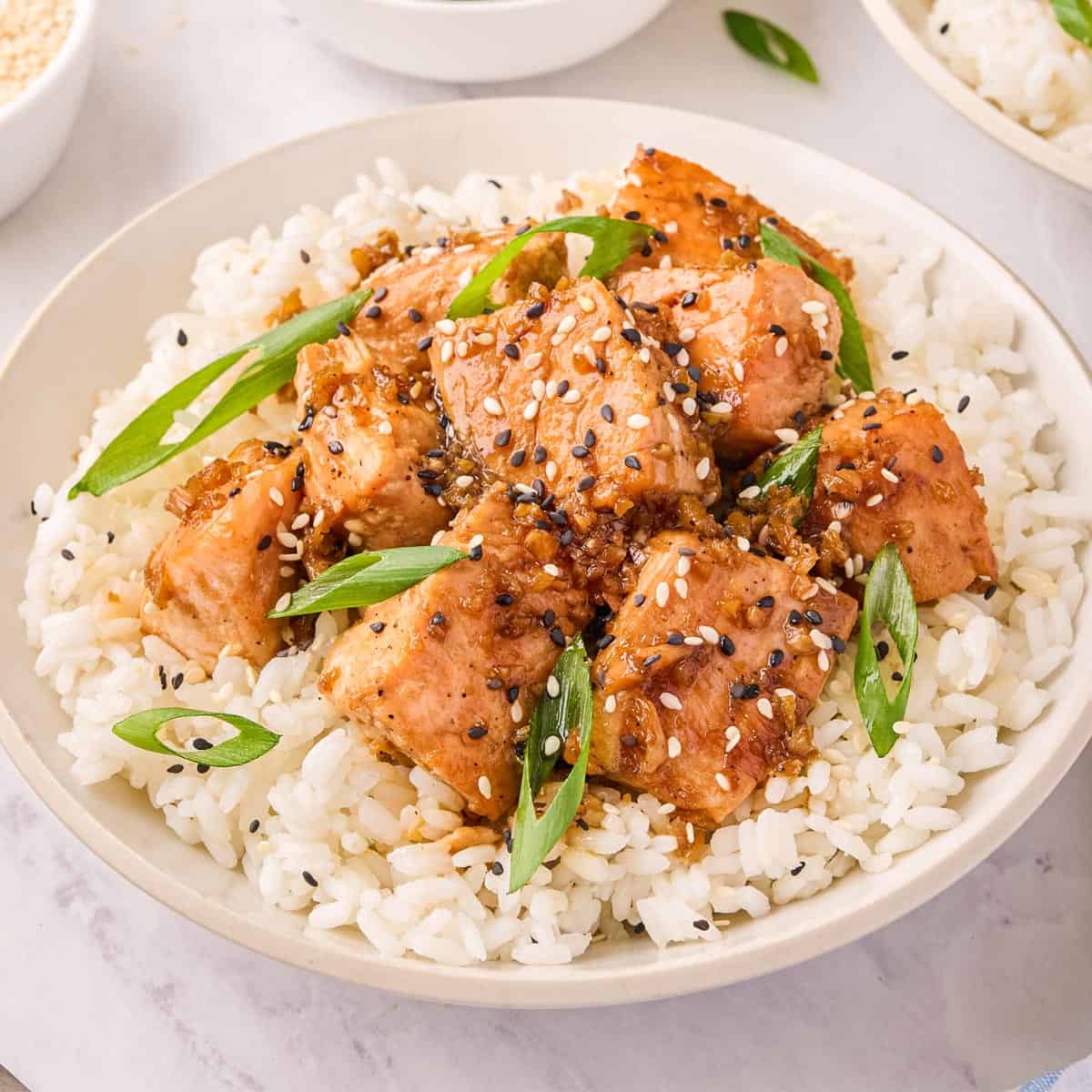 Ginger Sesame Salmon Bites