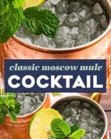 This light and fresh classic moscow mule recipe is made with just 3 ingredients (plus optional garnishes). It's the perfect light and refreshing cocktail and great for a warm day!