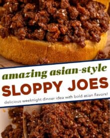 These sweet and savory homemade asian-style sloppy joes are made with simple ingredients, are easy to customize to your tastes, and are ready in less than 30 minutes! This easy to make recipe is a family-friendly dinner that you can even make ahead of time and/or freeze. 