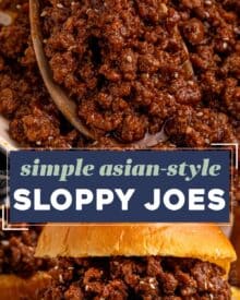These sweet and savory homemade asian-style sloppy joes are made with simple ingredients, are easy to customize to your tastes, and are ready in less than 30 minutes! This easy to make recipe is a family-friendly dinner that you can even make ahead of time and/or freeze. 