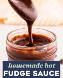 Rich and silky hot fudge sauce made easily on your stovetop, using real, everyday ingredients! This simple recipe is perfect drizzled all over your favorite desserts, given away as gifts, or eaten by the spoonful!