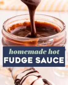 Rich and silky hot fudge sauce made easily on your stovetop, using real, everyday ingredients! This simple recipe is perfect drizzled all over your favorite desserts, given away as gifts, or eaten by the spoonful!