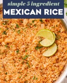 Soft and fluffy rice, loaded with flavor, made with just 5 simple ingredients, and cooked easily on the stovetop. Perfect for your Cinco de Mayo celebration, Taco Tuesday, or any Tex-Mex style recipe!