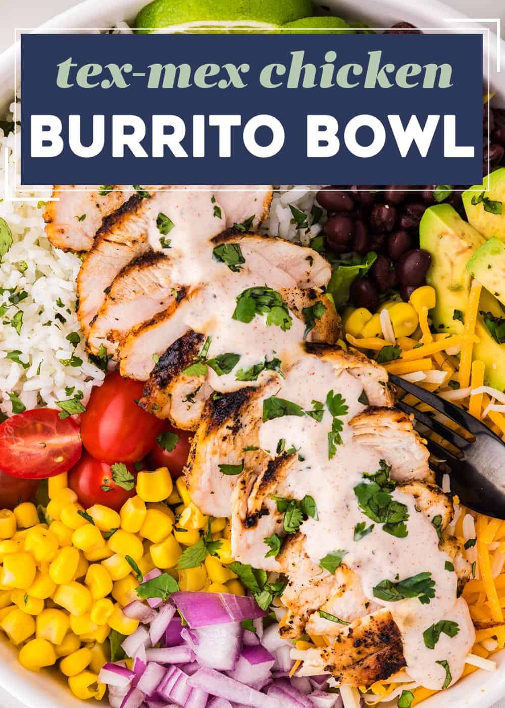 Chicken Burrito Bowl Recipe - The Chunky Chef