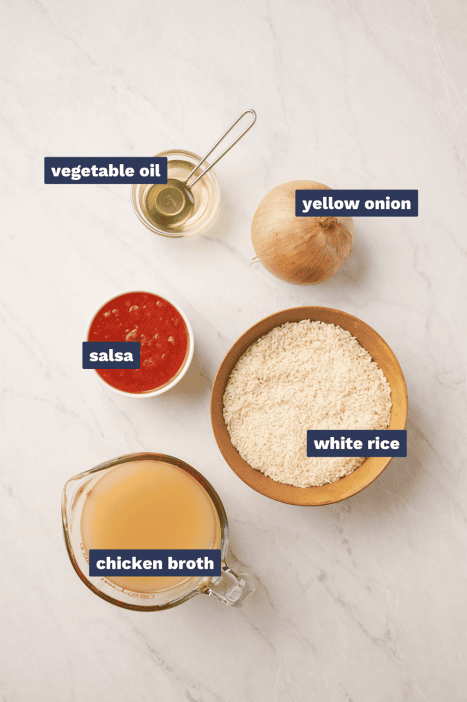 ingredients for how to make mexican rice with just 5 ingredients