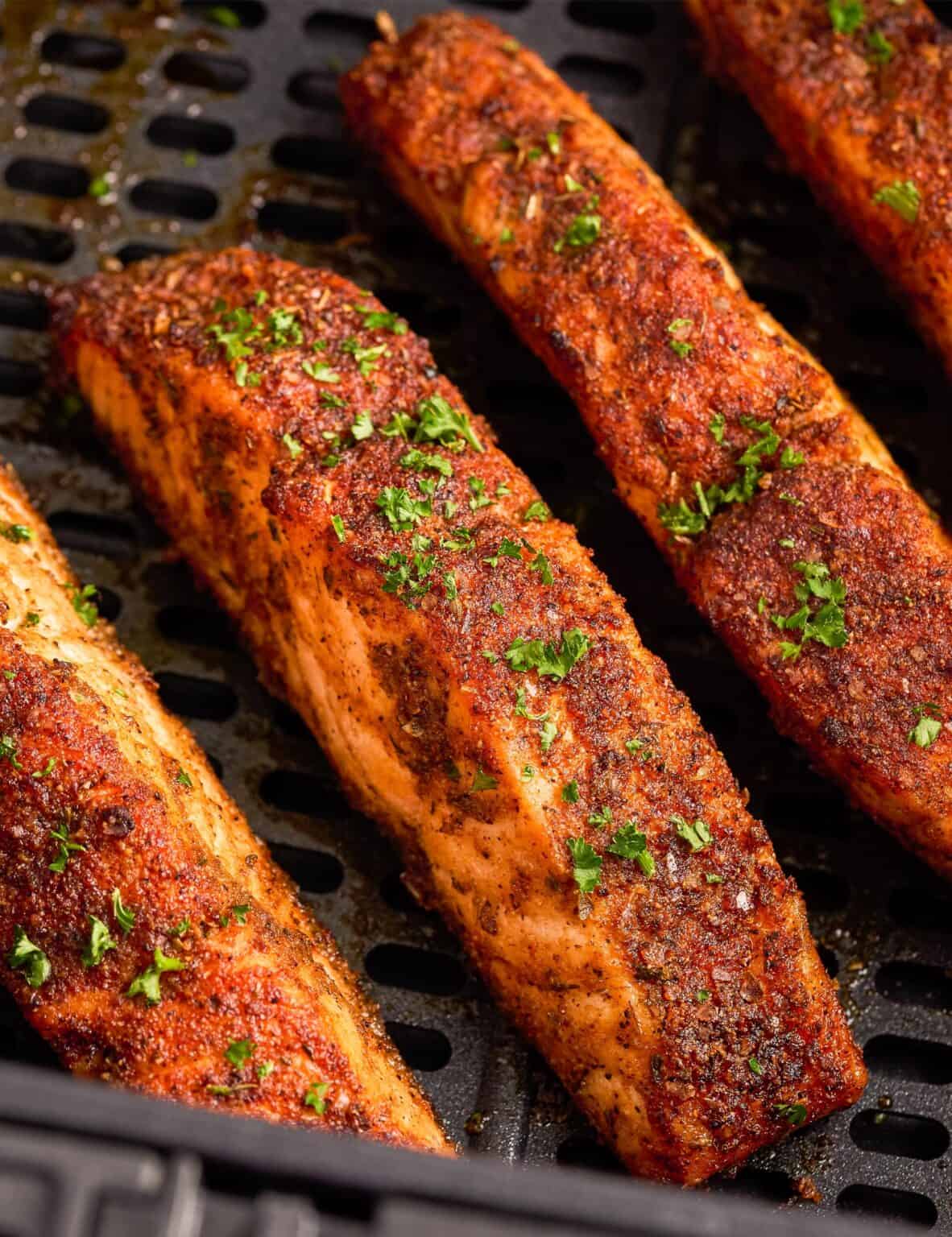 Air Fryer Cajun Salmon - The Chunky Chef