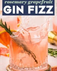This gin fizz cocktail is sweet and tart, refreshingly crisp, and delicious! It's made with simple, every day ingredients, and is perfect for a hot summer day or a fun party!
