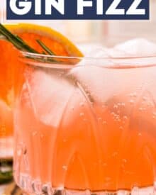 This gin fizz cocktail is sweet and tart, refreshingly crisp, and delicious! It's made with simple, every day ingredients, and is perfect for a hot summer day or a fun party!