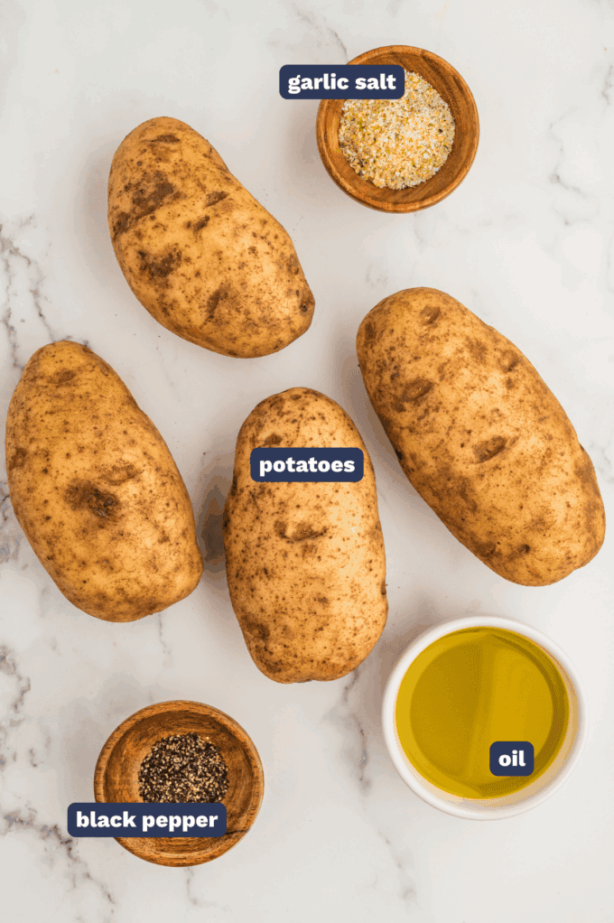 ingredients needed to make smoked baked potatoes