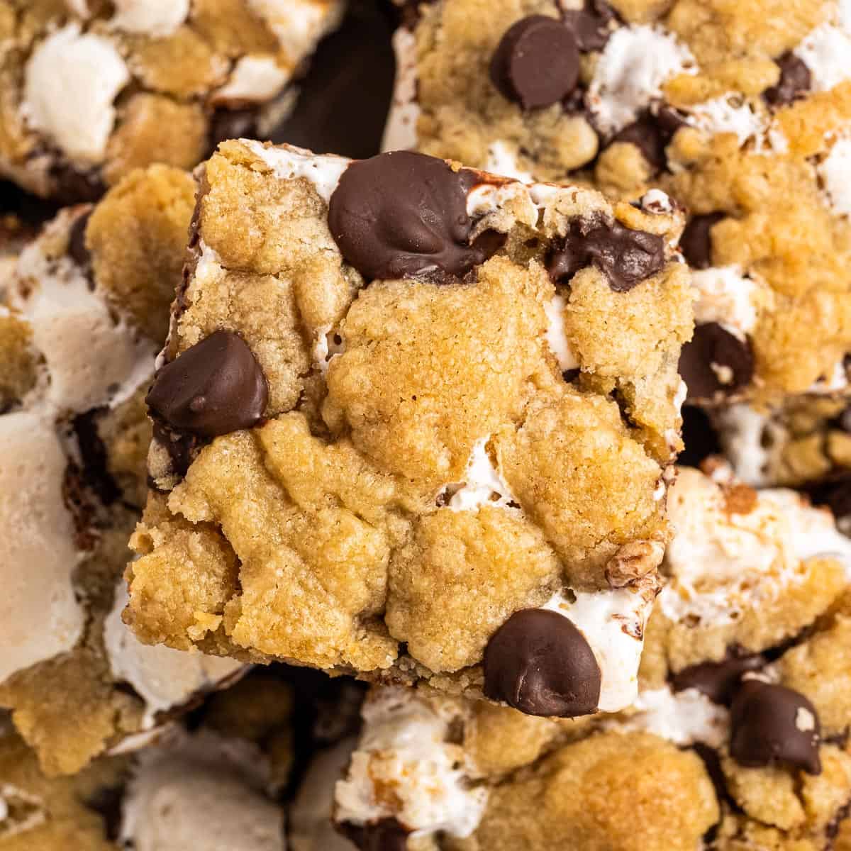 S'mores Chocolate Chip Cookie Bars