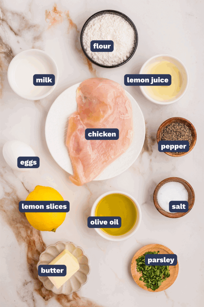 ingredients needed to make chicken francese