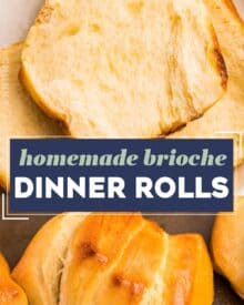 These homemade pull-apart brioche dinner rolls are perfect for your Thanksgiving or holiday dinners! With a make-ahead option, you'll be amazed at how easy it is to make bakery-quality rolls in your own kitchen!