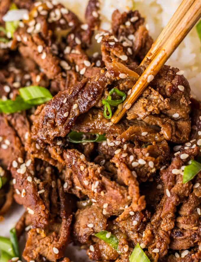 This juicy, tender, and flavorful beef bulgogi is perfect for a weeknight dinner or meal prep. A simple homemade marinade gives this beef a more authentic flavor, and a quick sear in a skillet ensures it doesn't dry out!