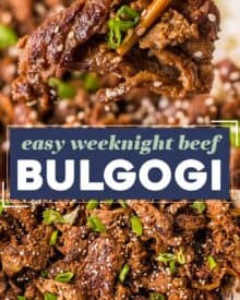 This juicy, tender, and flavorful beef bulgogi is perfect for a weeknight dinner or meal prep. A simple homemade marinade gives this beef a more authentic flavor, and a quick sear in a skillet ensures it doesn't dry out!