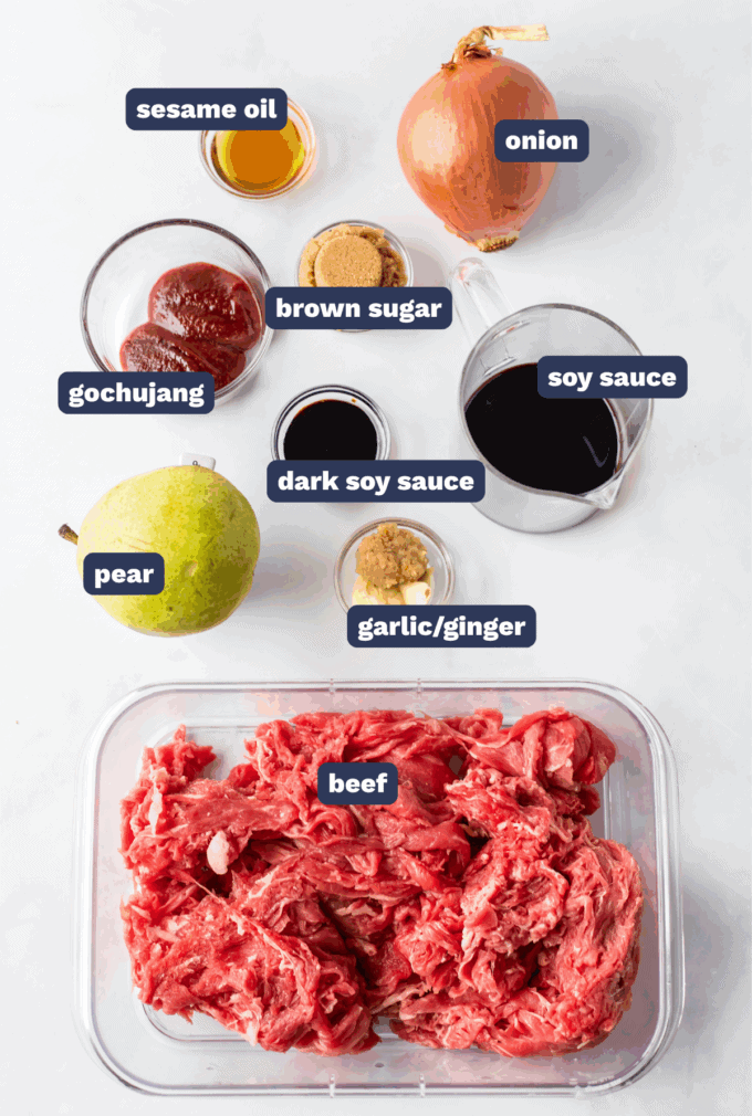 ingredients needed to make beef bulgogi at home
