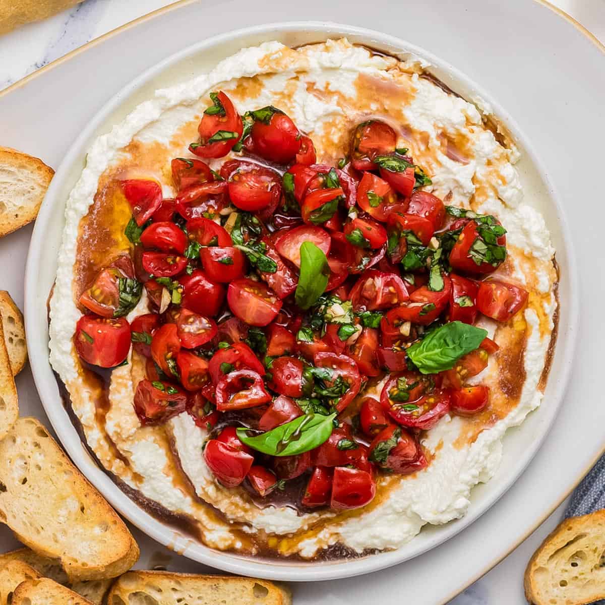 Whipped Feta Bruschetta Dip