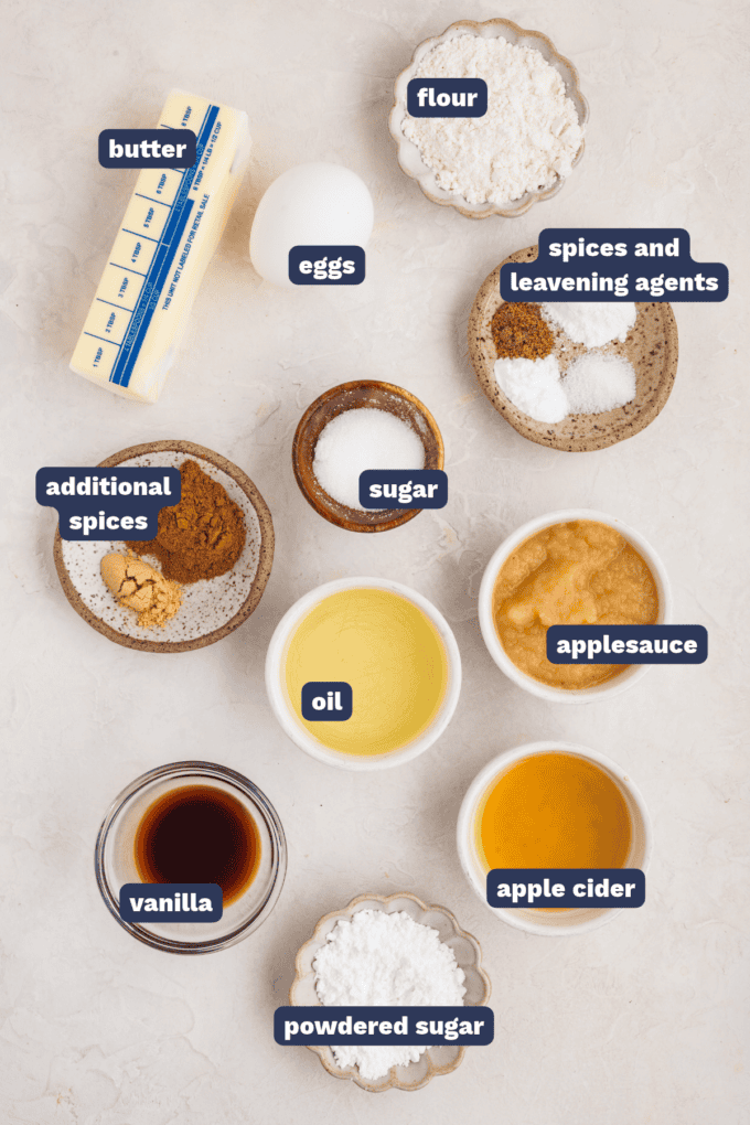 ingredients needed to make apple cider donut whoopie pies